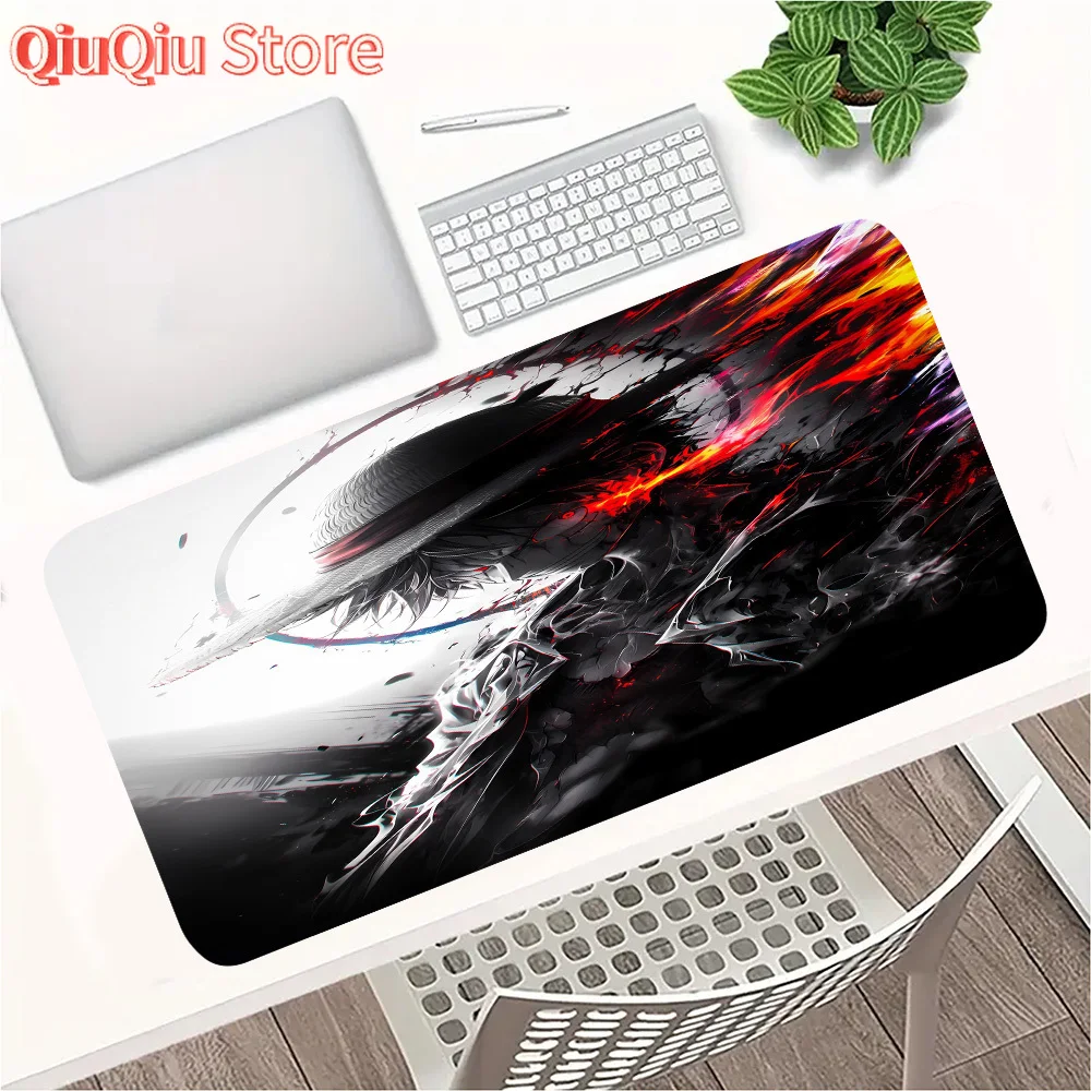 

1pc One Piece Monkey D. Luffy Mouse Pad - Non-Slip Rubber Base, Vibrant Anime Design with Red & Colors, Durable Desk Mat for Hom