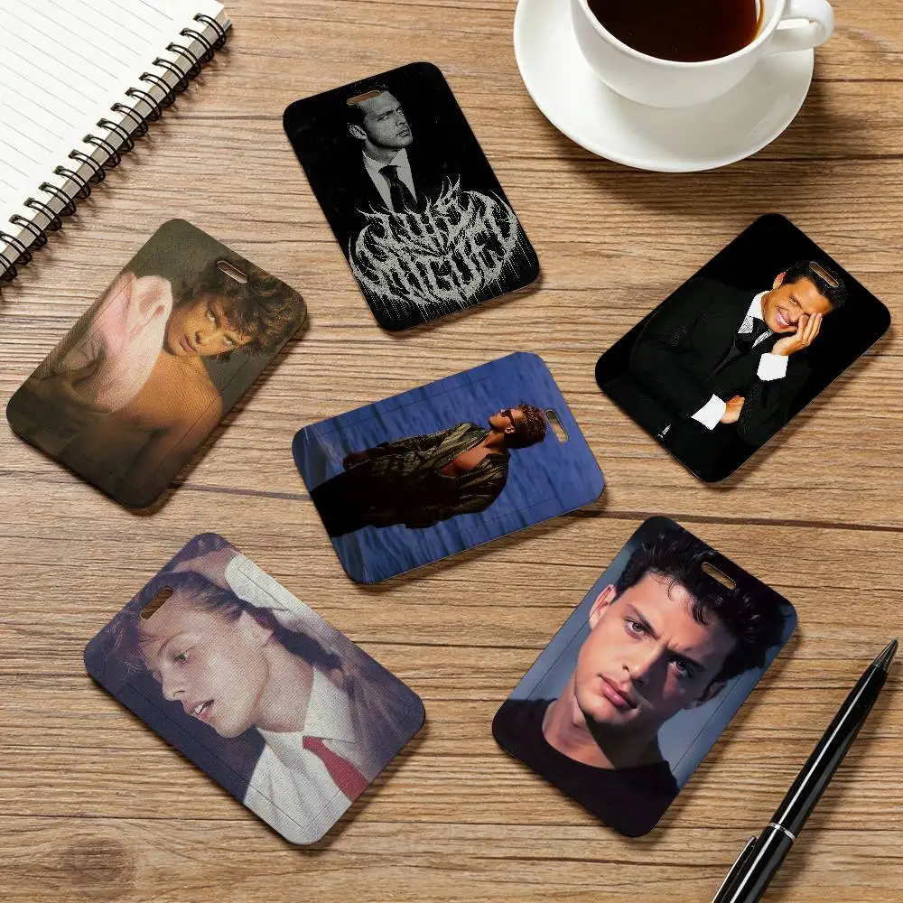 Porta Tarjetas de Crédito, Identificación, Credencial, Pase, con Correa para el Cuello, Marca Singer L-Luis M-Miguel