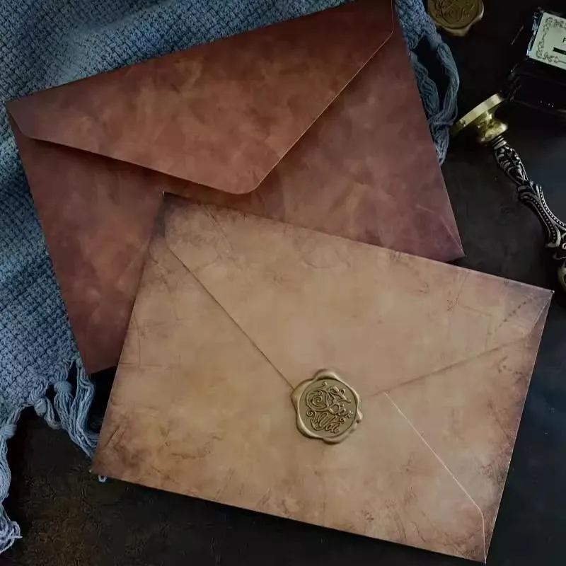 10 unids/lote sobre Kraft Vintage postal hecha a mano carta de amor escritura regalo embalaje bolsa de almacenamiento invitación tarjetas de felicitación