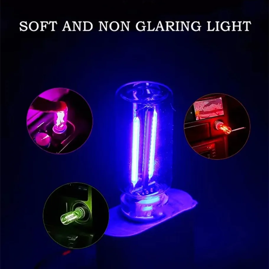 5V USB LED Filament Glass Bulb Touch Dimming Retro Edison Bulb Night Light Car Decoration Incandescent Eye Protection Lighting