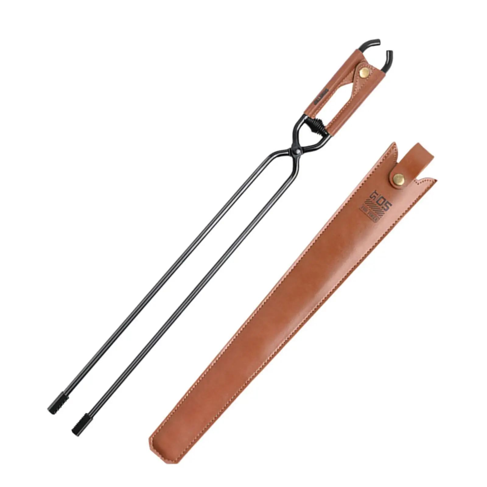Campfire Tongs 21 Inch Fireplace Tongs Log Grabber for Camping Outdoor Grill