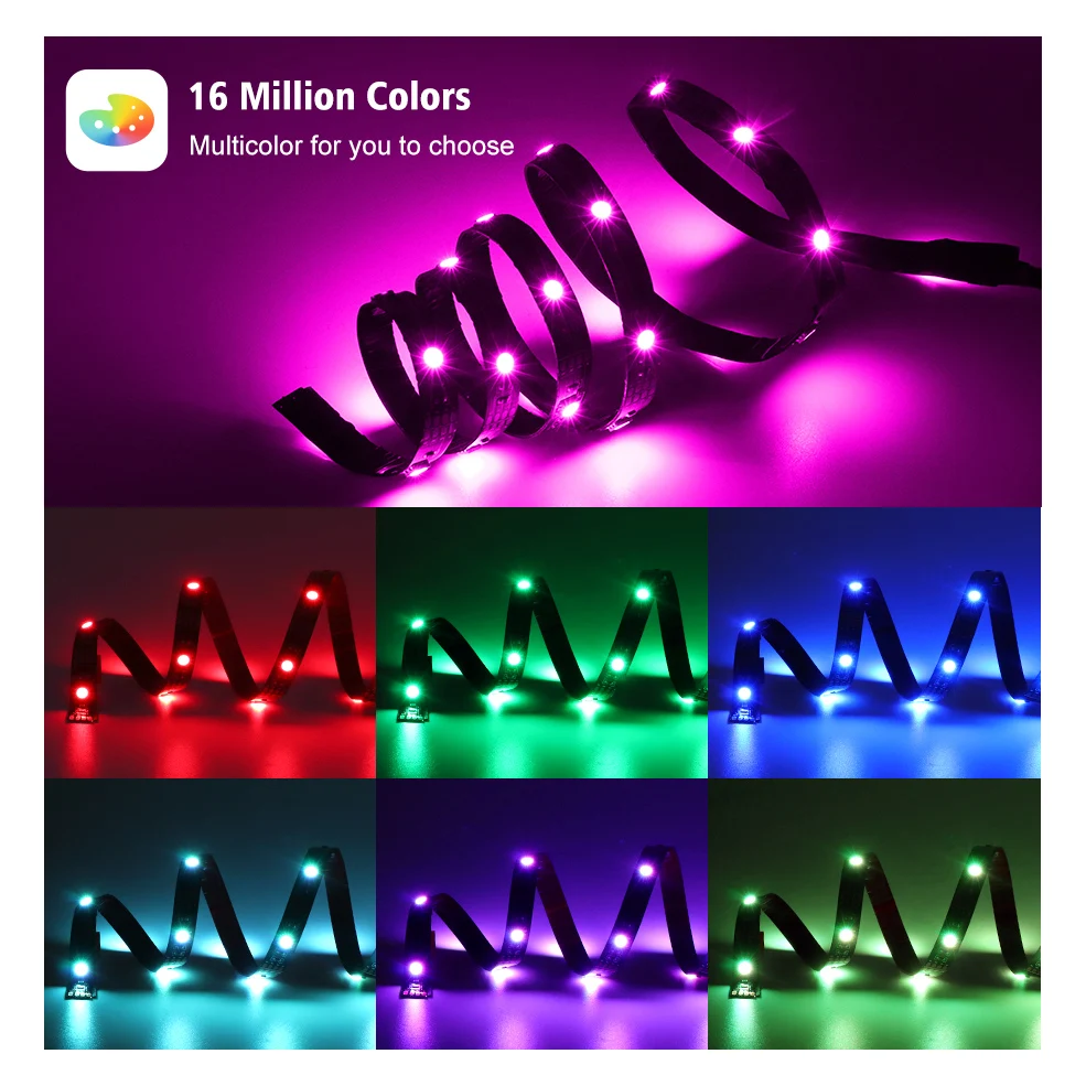 Zigbee USB Led Strip Light RGB Led Lights Tuya Wifi Smart  TV Backlight Tape For Room Works with  Hub/Alexa /Google /Smartthings