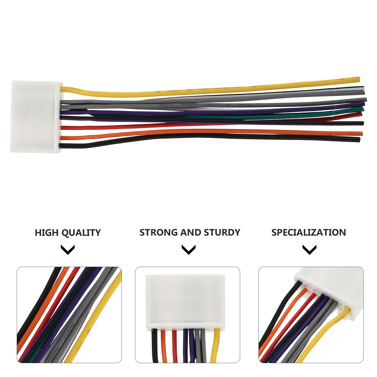 

1Pcs Stereo Wiring Harness 12 Pin Connector Power Cable for Tape Player Radio Audio Wire Harness Dual Stereo Cable