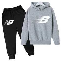 Drucken Kinder Hoodie Top Hosen Jungen Mädchen 3-12 Jahre alte Kleidung lässig Kleinkind Sweatshirt Sport Joggen charmante Mantel Set