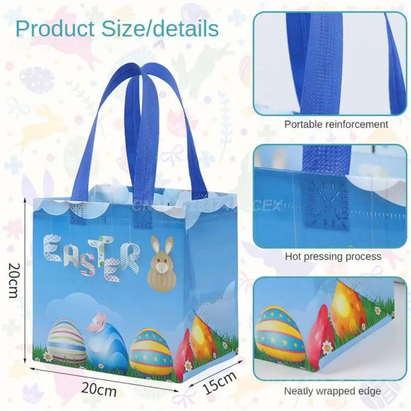 2/3/4PCS Non-woven Bags Durable Environmentally Friendly Decorative Best Seller Actual Fashionable Easter Egg Hunt Party Pack