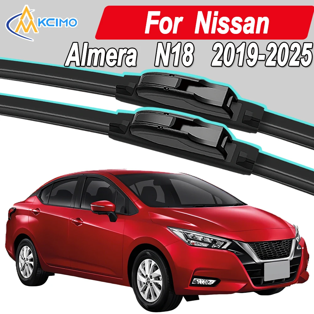 

Silicone Car Wiper Blades for Nissan Almera N18 2019-2025 - All Weather Silent Wiper Blades, Quick Release Clip