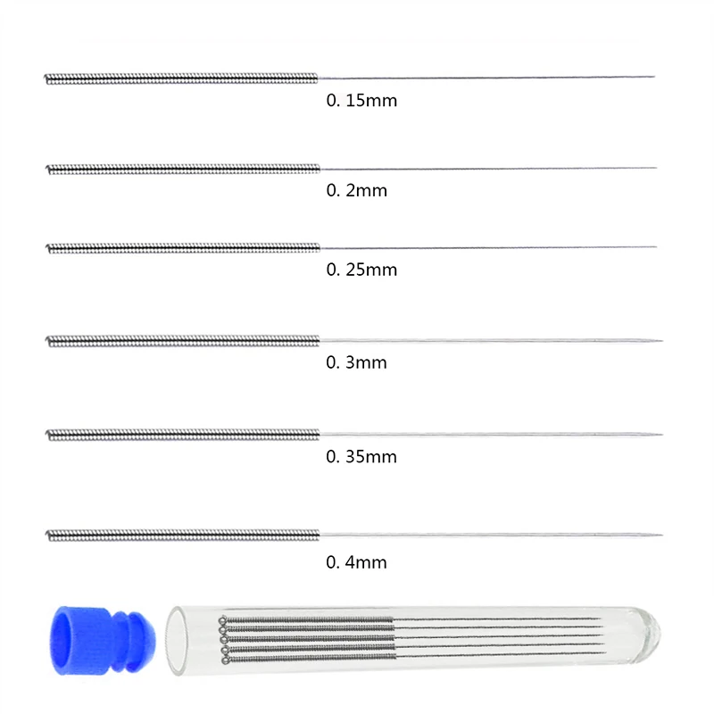 10pcs Stainless Steel Nozzle Cleaning Needles Tool 0.15mm 0.2mm 0.25mm 0.3mm 0.35mm 0.4mm Drill For V6 Nozzle 3D Printers Parts