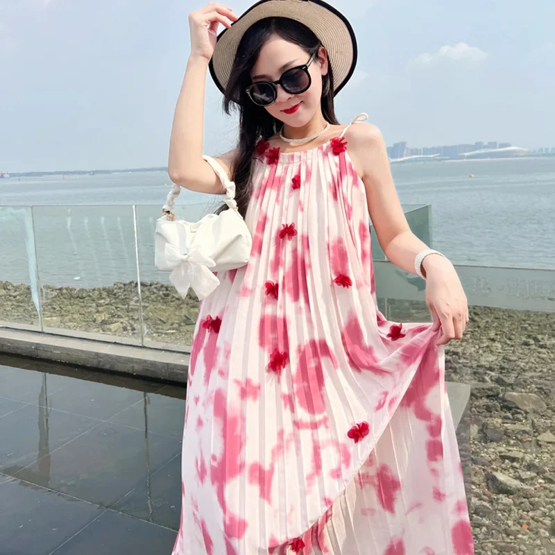 Fashion Beach Mother and Daughter Equal Dress Holiday Mom Baby Girls Matching Clothes 2023 Vacation Look Women Summer Dresses