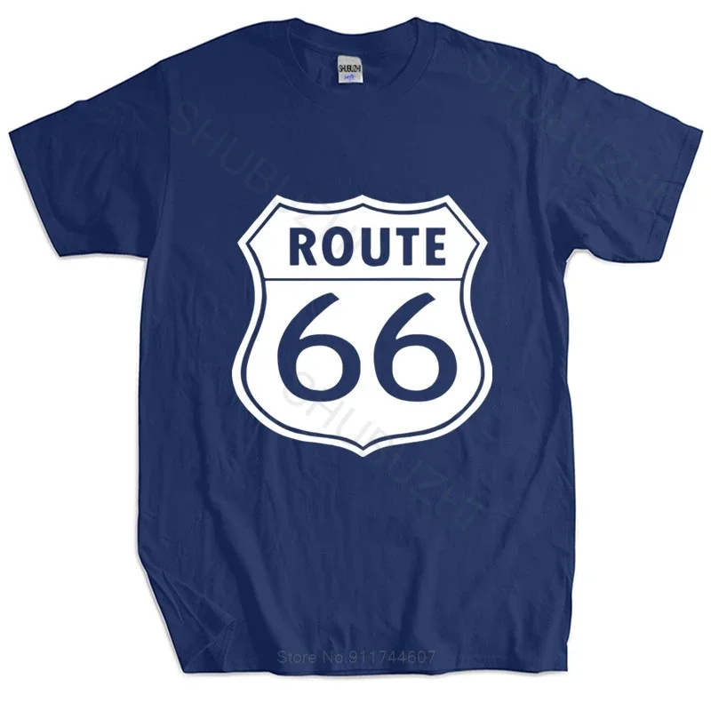 Summer mens black t-shirt Route 66 T Shirt US Road ive Histor Get Your Kks Road Trip  Retro many color tops fashion