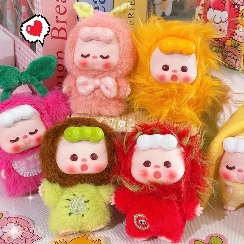 

WUWU Fruit Monster Series Blind Box Kawaii Vinyl Plush Pendant Surprise Box Cute Fruit Anime Doll Keychain Mystery Box Gifts New