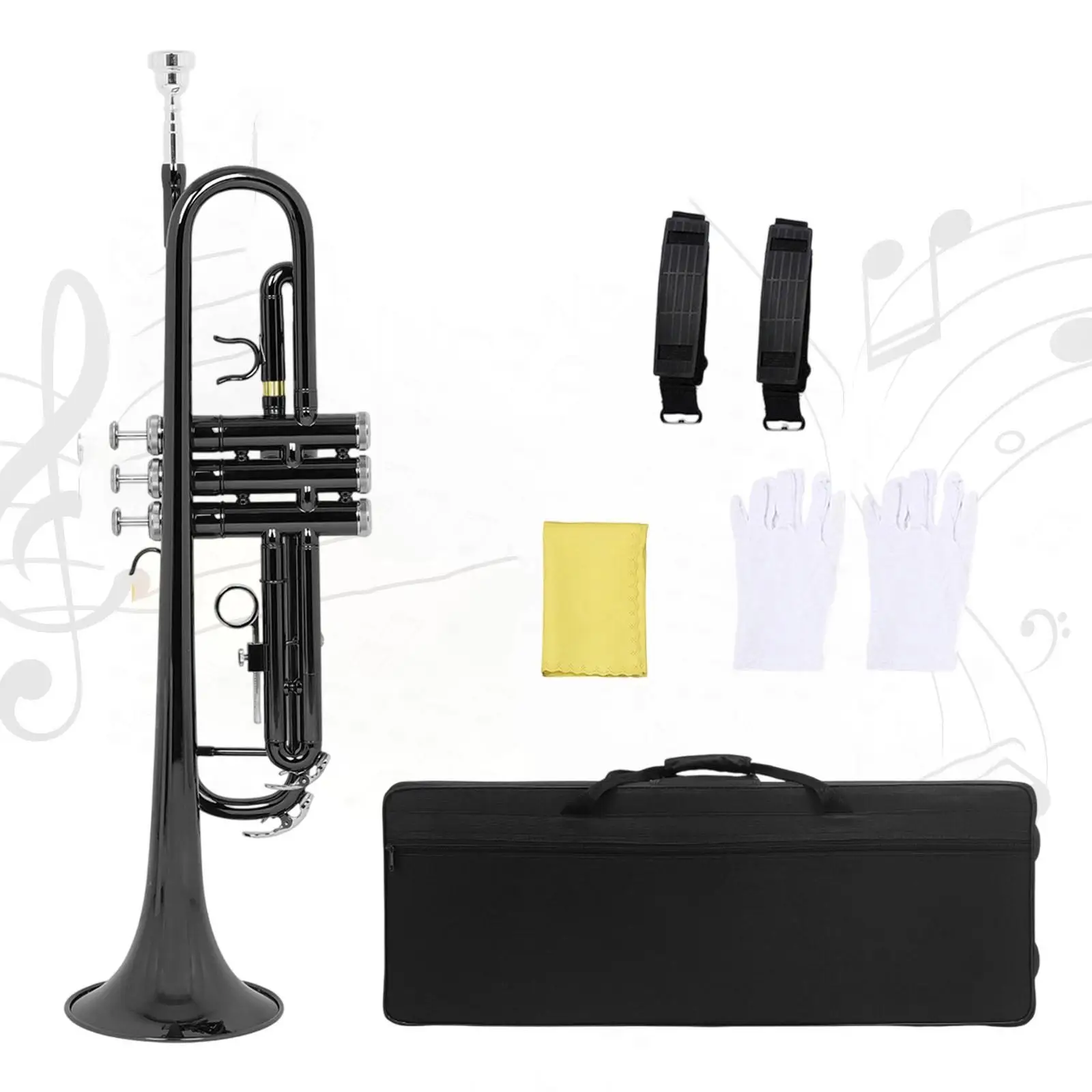 

Standard BB Brass Trumpet B Flat Student Trumpet for Orchestra Kids Beginner
