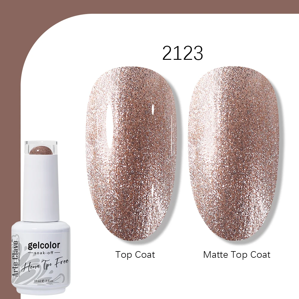 Arte Clavo Gel Nagellak 400 Kleuren 15 ml Semi Permanente Gel Vernis Base Top Coat Nail Art Manicure Losweken LED UV Salon Gel