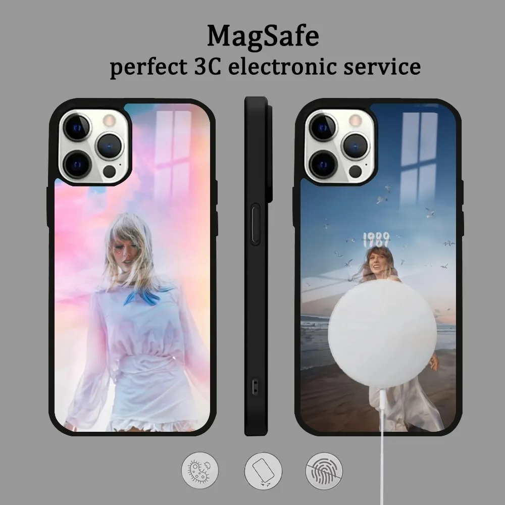 

Hot T-taylors-S-swifts Phone Case For IPhone 16 15 14 13 12 11 Pro Max Plus Mini Magsafe Mirror Wireless Magnetic Cover