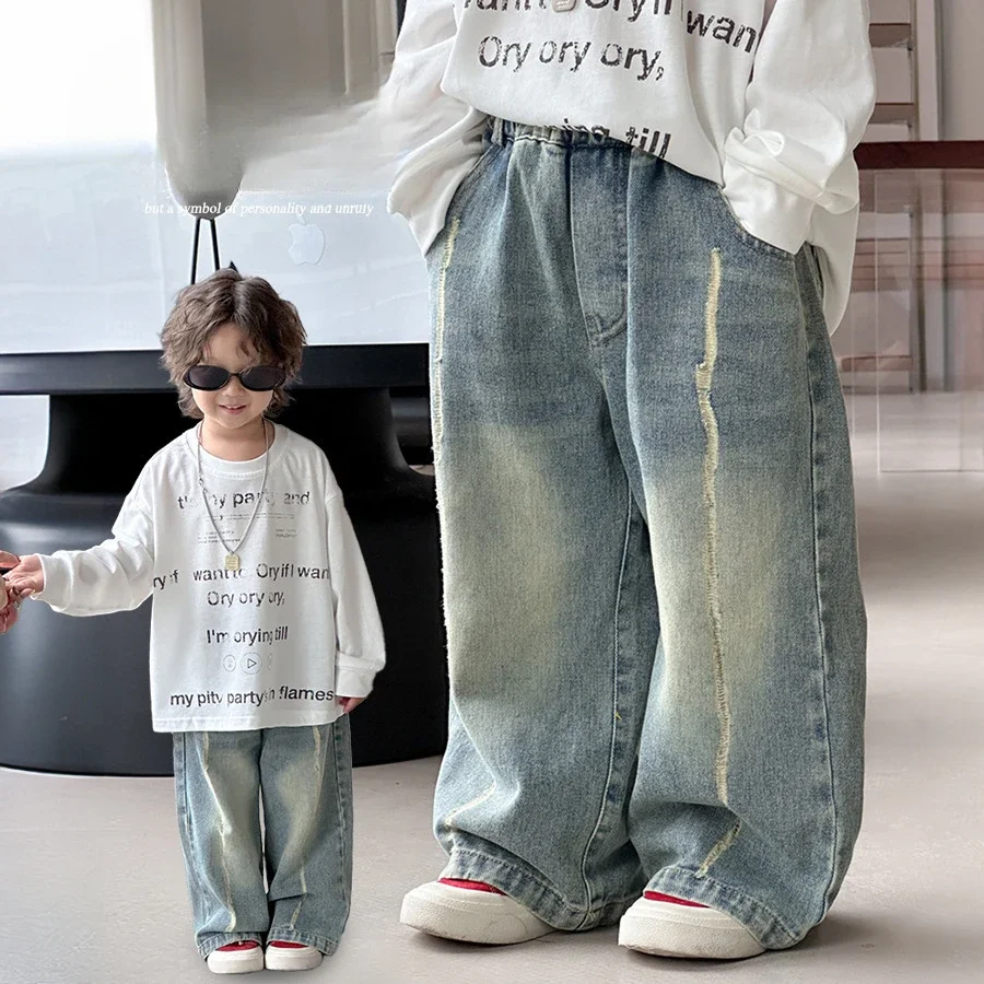 

Kids Pants Baggy Casual Korean New Autumn Fashion Simple Cool Style Boy