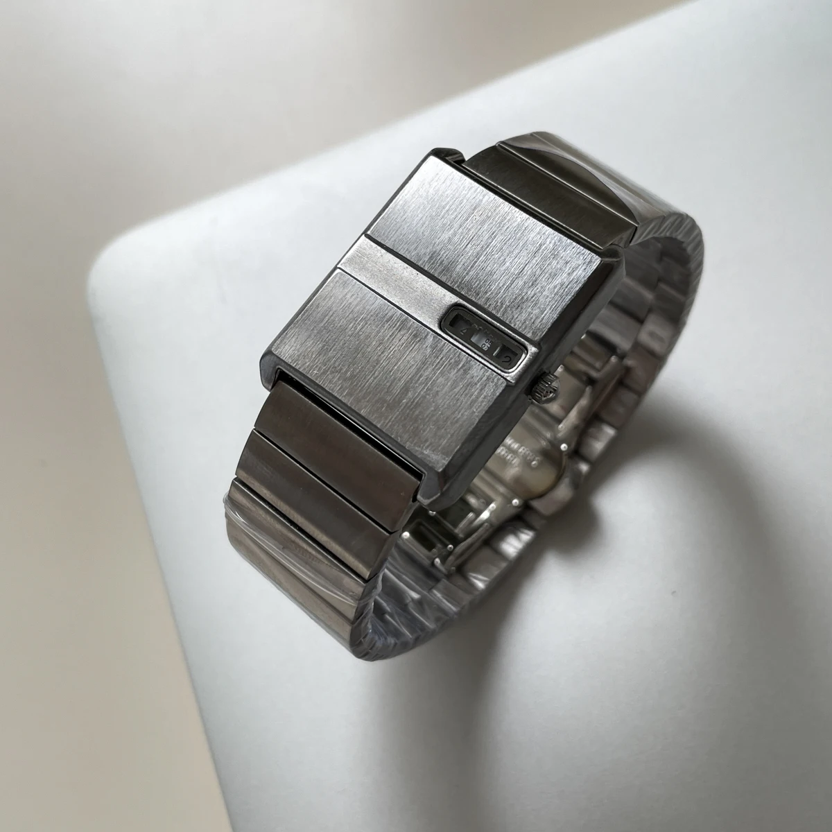 

Square watch for men Silver stainless steel strap Light luxury brand genuine gift High quality waterproof quartz watch