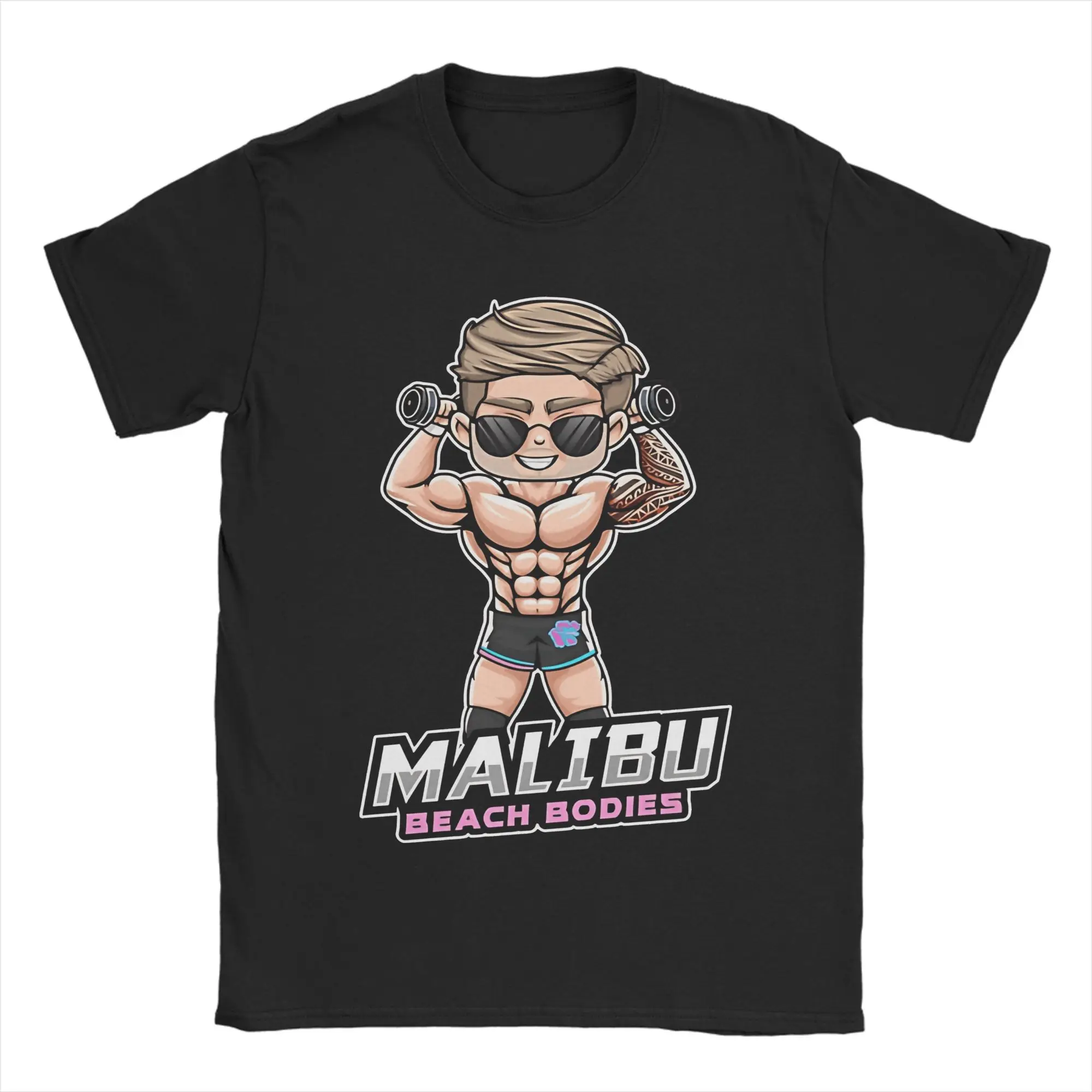 

Malibu Beach Bodies Cotton T-Shirt For Men Summer Aesthetic T Shirts Comfortable Fashion Tees Plus Size Casual Clothing