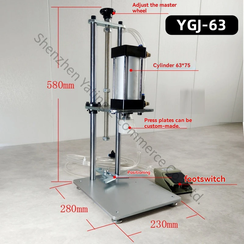 Desktop Pneumatic Capping Machine Glass Bottle Cork Oil Drum Plastic Bottle Stopper Plastic Drum Bucket Capper