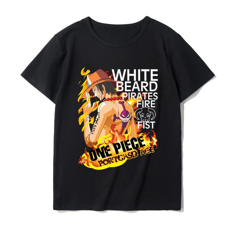 Estate Anime giapponese One Piece Rufy T-shirt Uomo Donna Manica corta Oversize Casual Tee Cotone Unisex Hip Hop Streetwear Allentato