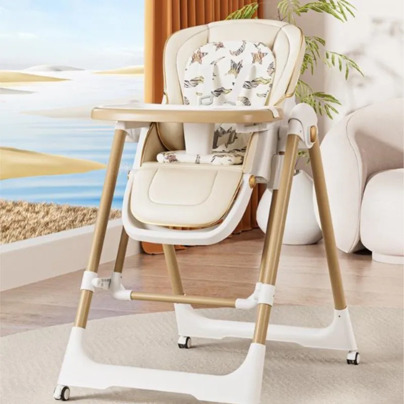 Realife Baby Dining Chair Multi-purpose Leather Seat Cover Baby Dining Table Baby Feast Plate Dining Chair Rocking Chair 2-in-1