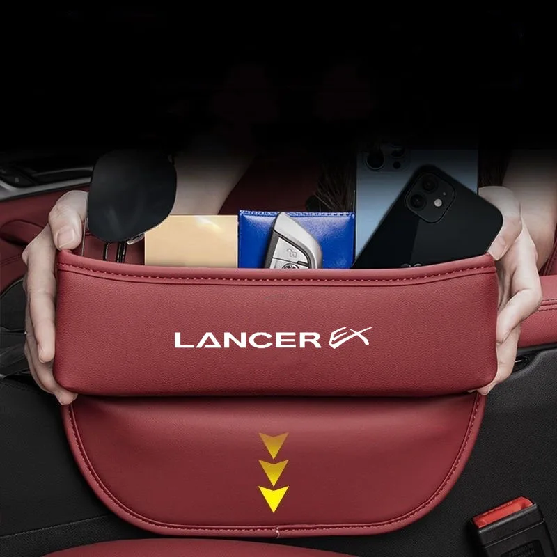 Car Seat Organizer Leather Crevice Storage Box for MITSUBISHI LANCER EX 9 10 Auto Accessories