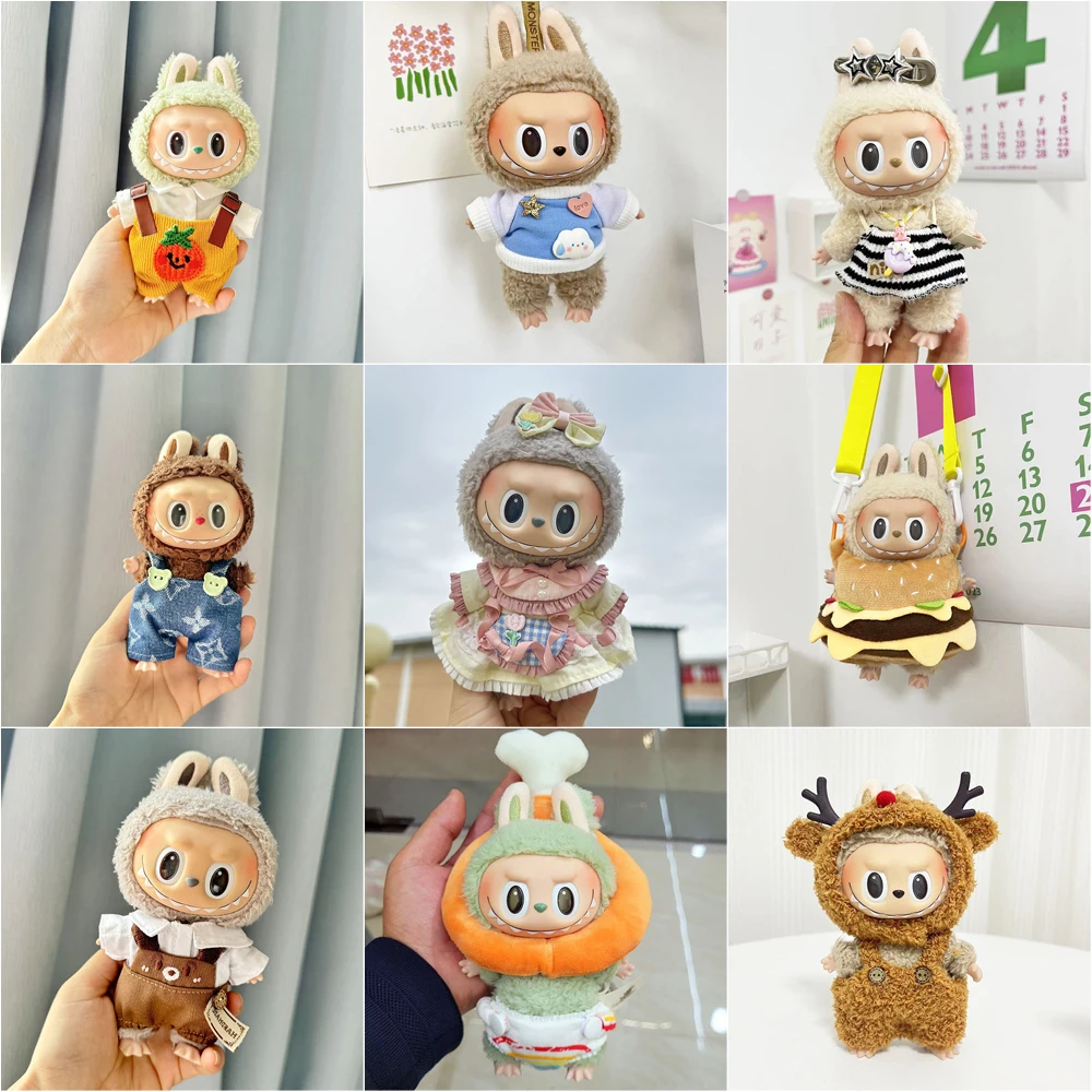 Labubu Doll Fashion Clothes Hoodie Doll Clothes Color Block Doll Clothes Doll Accessories Cute Decorative Cloth