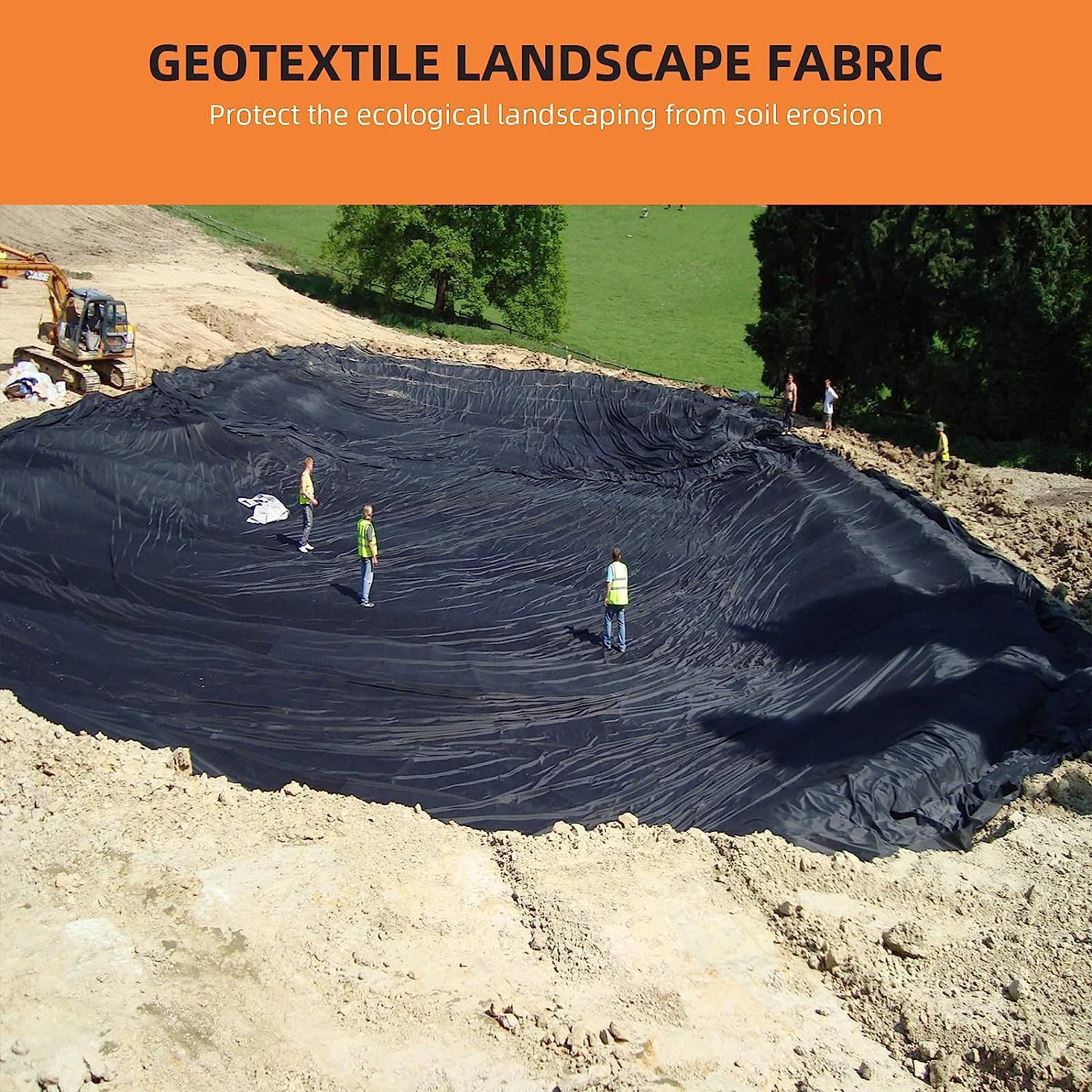 4ft x 50ft & 6oz Geotextile Fabric, Geotextile Landscape, PP Drainage 350N Tensile Strength & 440N Load Capacity