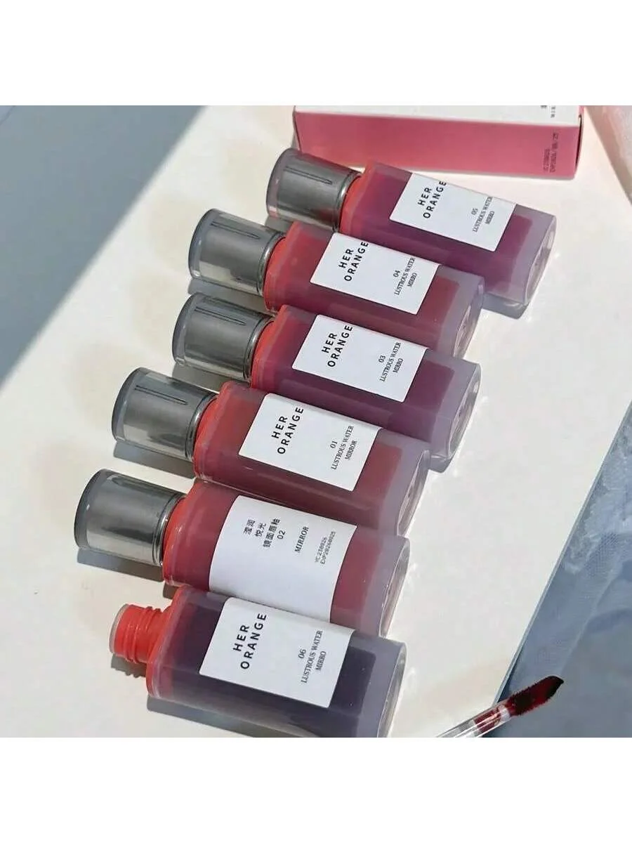 헤어 오렌지 6컬러 미러 워터 립글로스 롱래스팅 모이스 - Lip Gloss Plumping 리뷰 및 가격