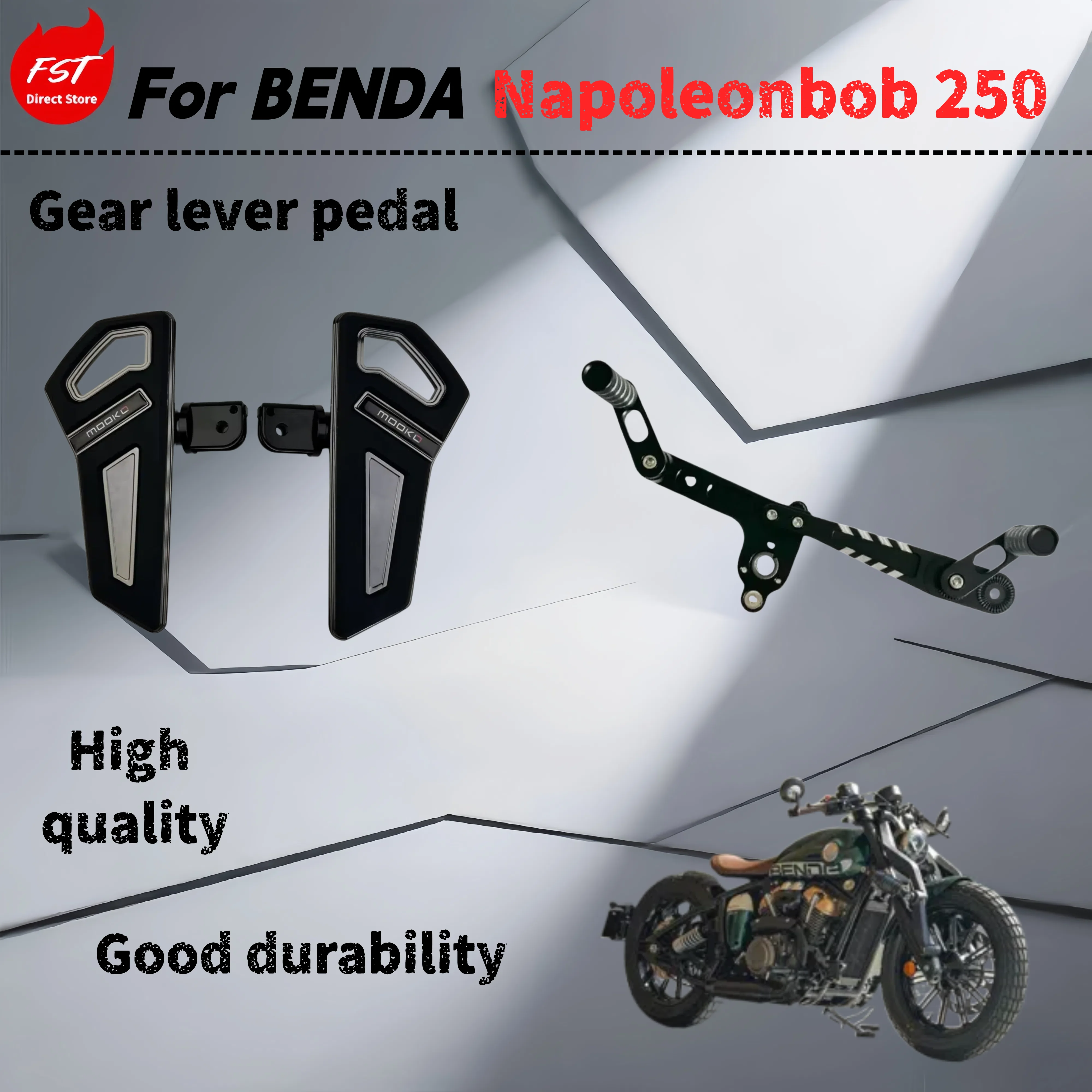 

For Benda Napoleonbob 250 modified adjustable front and rear shift lever, enlarged foot pedal, brake pedal