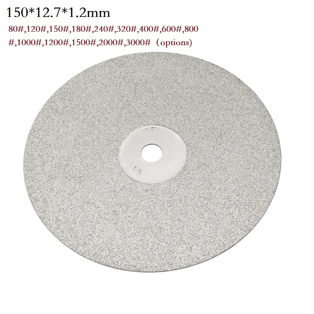 6 Inch Diamond Coated Grinding Disc 80-3000 Grit Abrasive Disc Coated Wheel Lapping Disc Flat Lap Grinding Power Tools