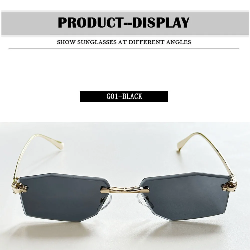2026 randlose Sonnenbrille Frauen Vintage Luxus Mode Gläser Shades Dropshipping Luxe Lentes De Sol Mujer Lunette Soleil Femme – Detail 16