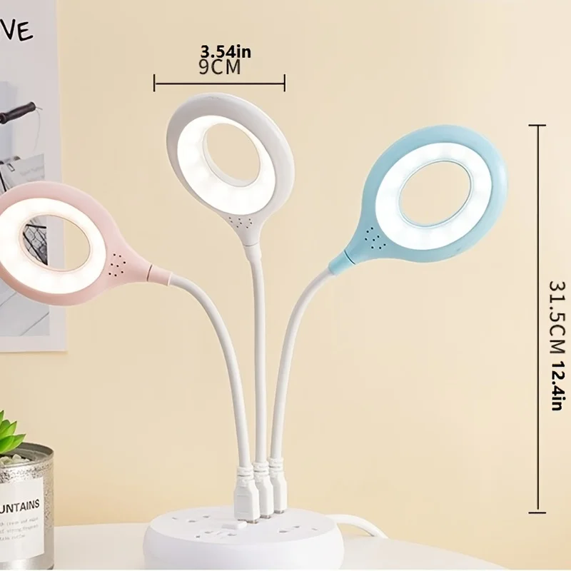 Portátil USB Reading Night Lamp, Lâmpada de livro LED, Cor branca, Lâmpada de mesa para laptop, Power Notebook PCBank