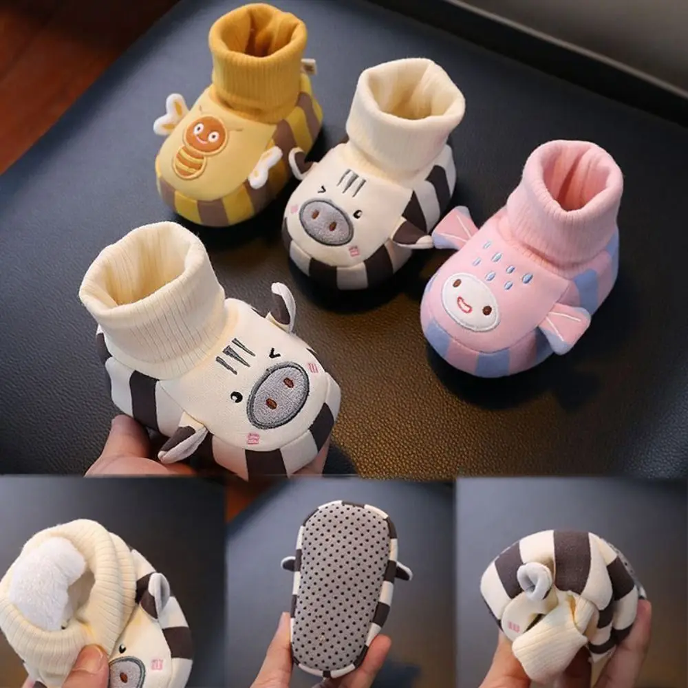 

Cute Soft Rubber Sole Walker Shoes Non-Slip Cartoon Design Socks Shoes Wear-resistant Breathable Infant Shoes Walking Practic