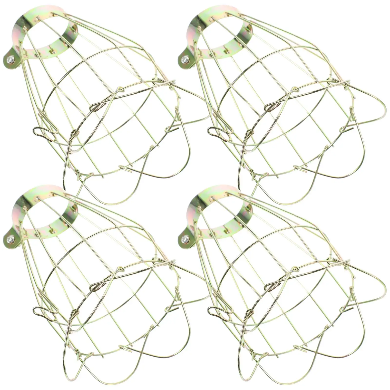 Cage de lampe industrielle en métal, 4 pièces, protection d'ampoule, Design en forme de plafond, couvercle de lumière Vintage, luminaire suspendu pour Villa