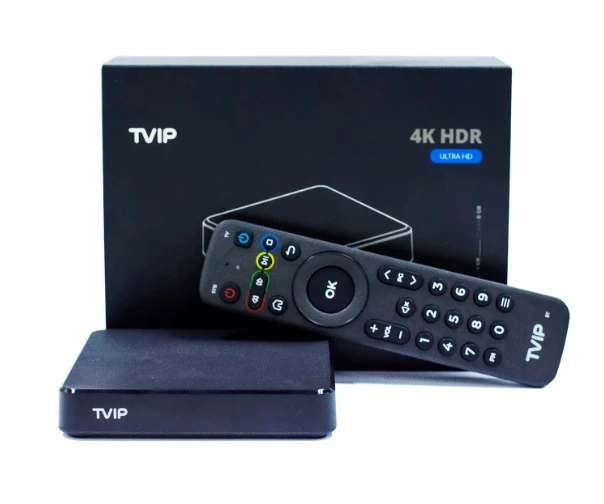 [Autentico] TVIP smart TV Box Linux4.4 Sistema doppio Android Miglior set top box ULTRA 4K/2.4G WiFi Ultra Super Clear Nordic un lettore