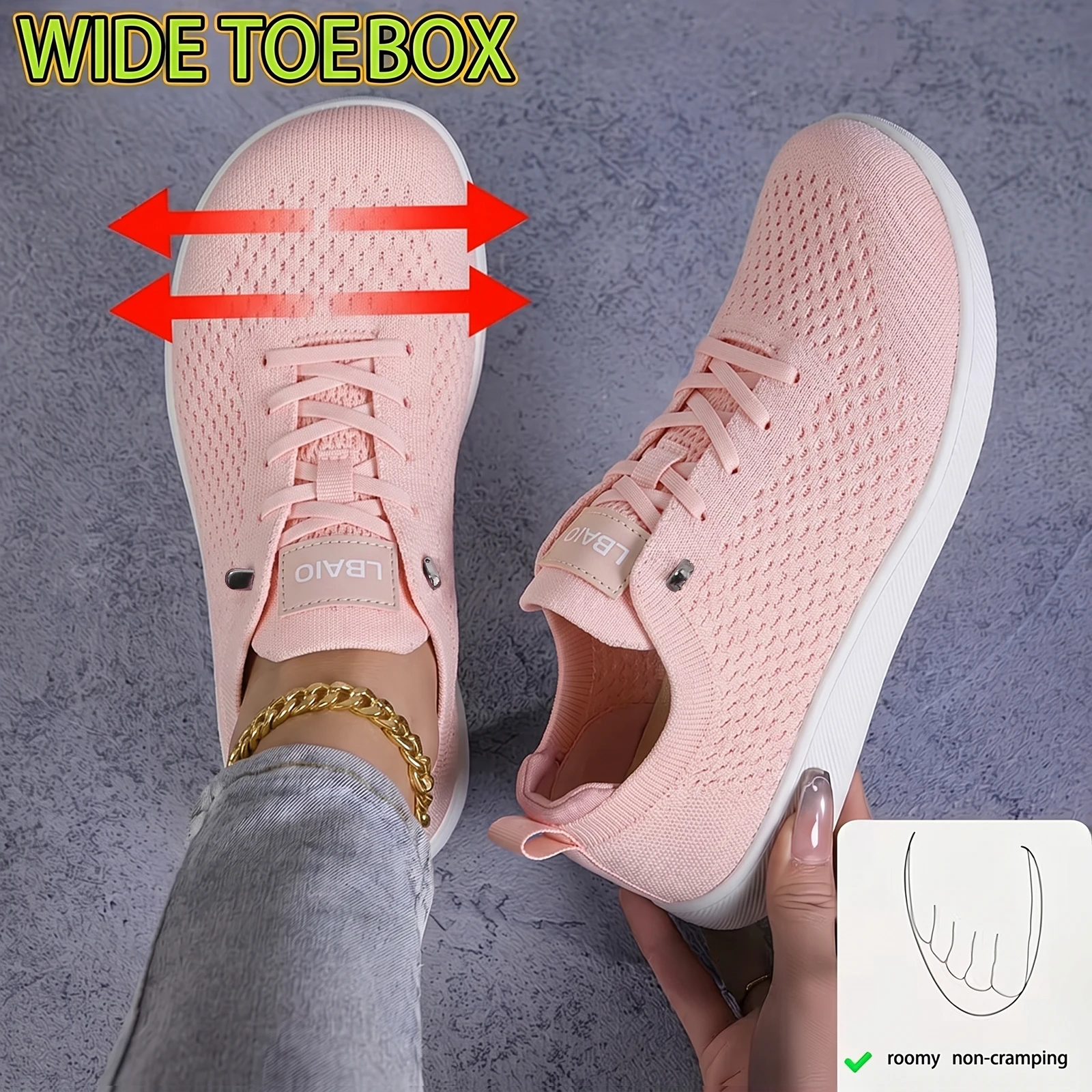 Women'S Rhinestone Knit Casual Sneakers, Elegant And Fashionable Women'S Knit Single Shoes, Comfortable And Breathable Women'S Sneakers Suitable for Plus-Size Women, Women Shoes