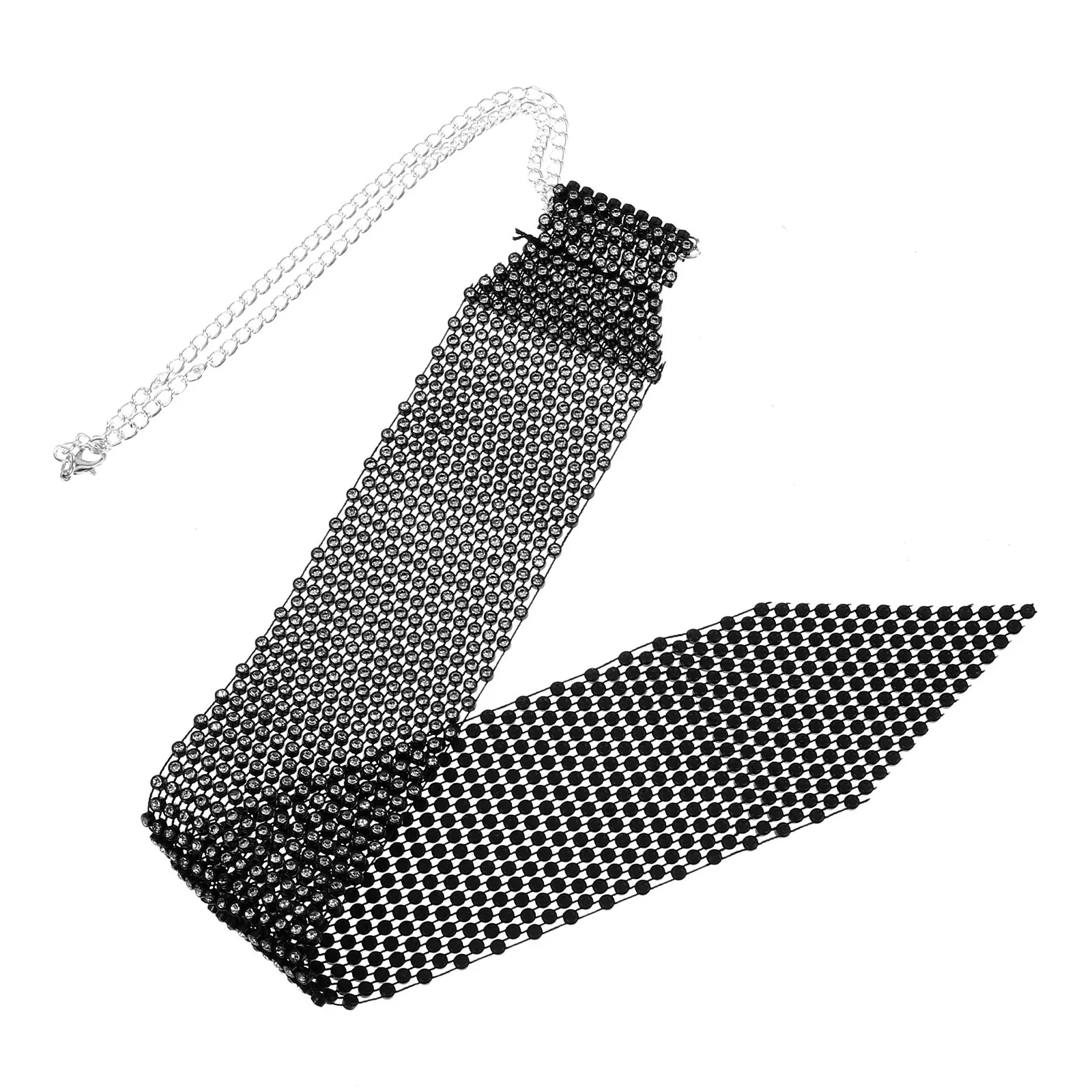 

Галстук с блестками и стразами, модный аксессуар для мужчин и женщин, блестящий галстук для вечеринок, свадеб, карнавалов, декоративный галстук с блестками.