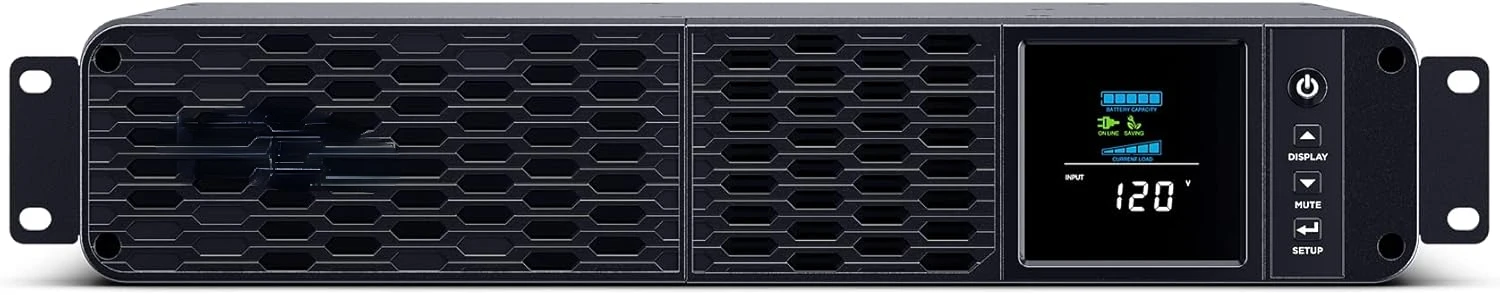 CP1500PFCRM2U PFC Sinewave UPS System, 1500VA/1000W, 8 Outlets, AVR, Short Depth 2U Rackmount