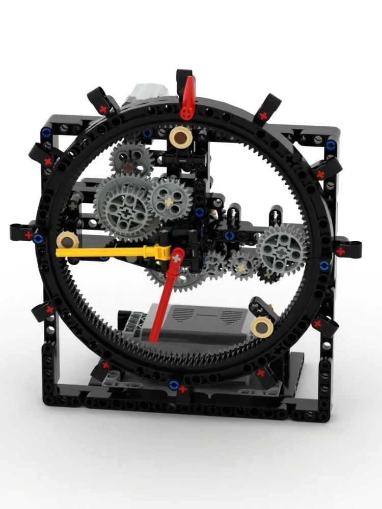 Bouwstenen voor huishoudelijk gebruik, tandwielen, bouwmachines, modelbouw, veerpendel, elektrisch mechanische klok - afbeelding 2
