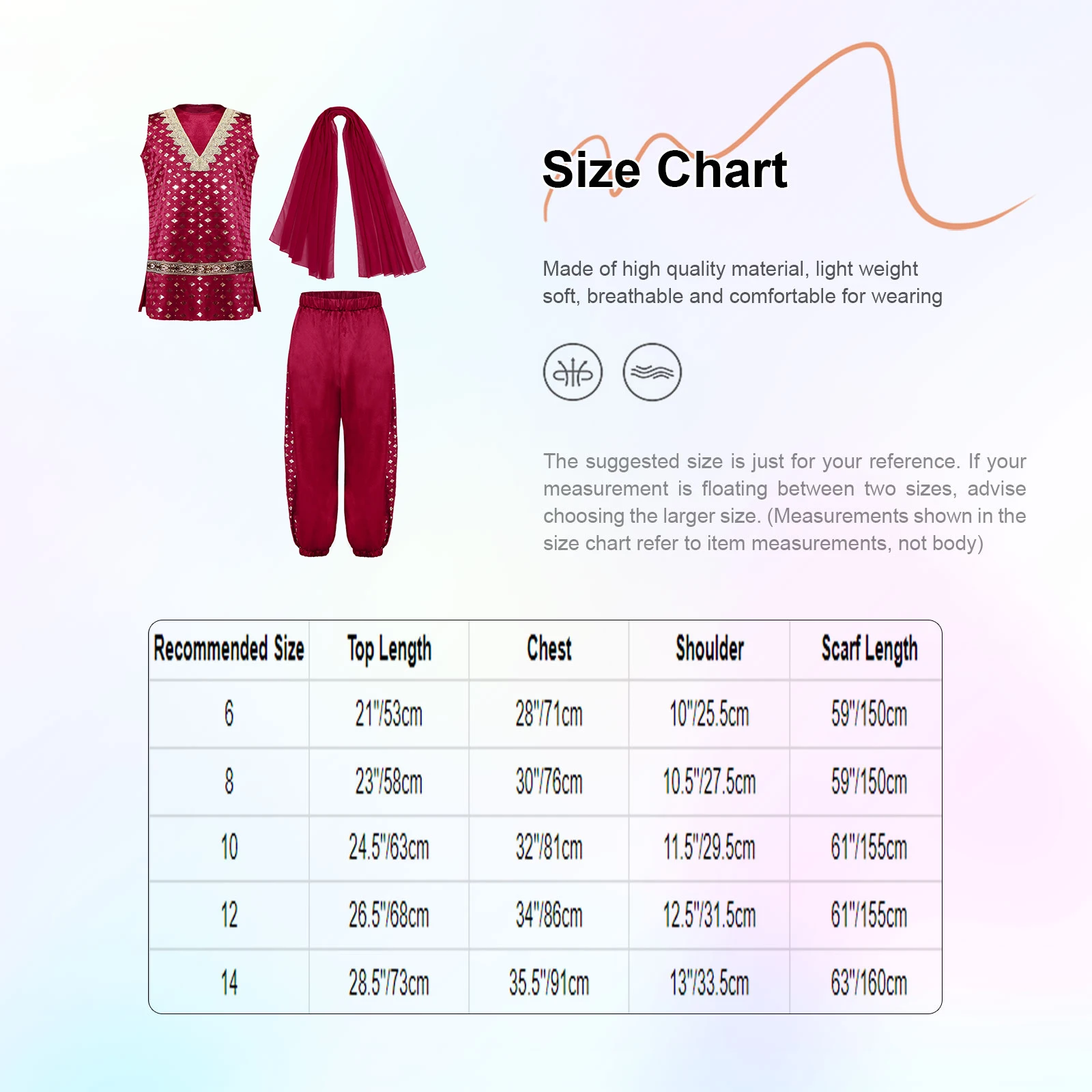 الهند باكستان الملابس فستان الرقص زي العرقية نمط الفتاة اليومية العرقية مجموعة بلا أكمام الجانبين الظهر وشاح من الساتان البنطلونات