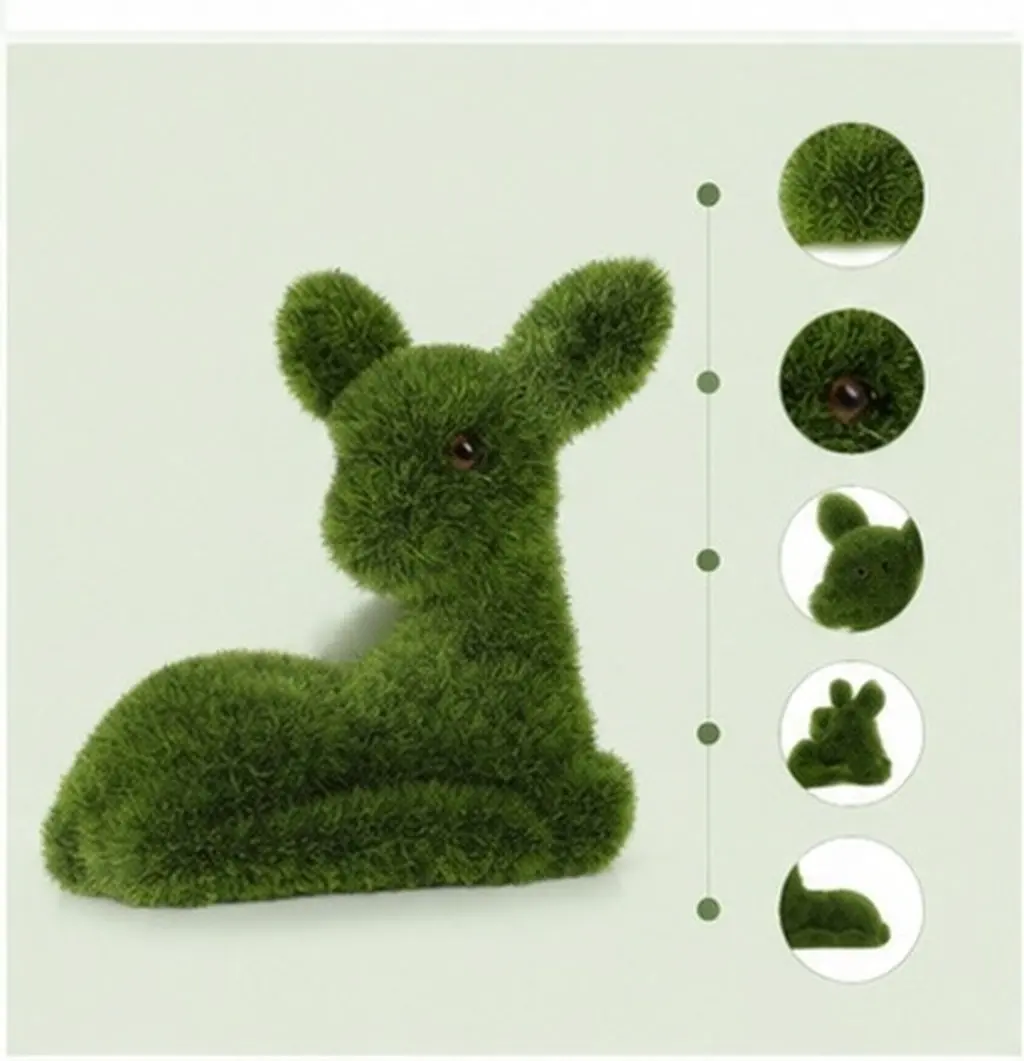Simulation Flocking Deer Outdoor Lawn Garden Small Fawn Ornament Patio Decoration Artificial Small Deer Micro Landscape Decor