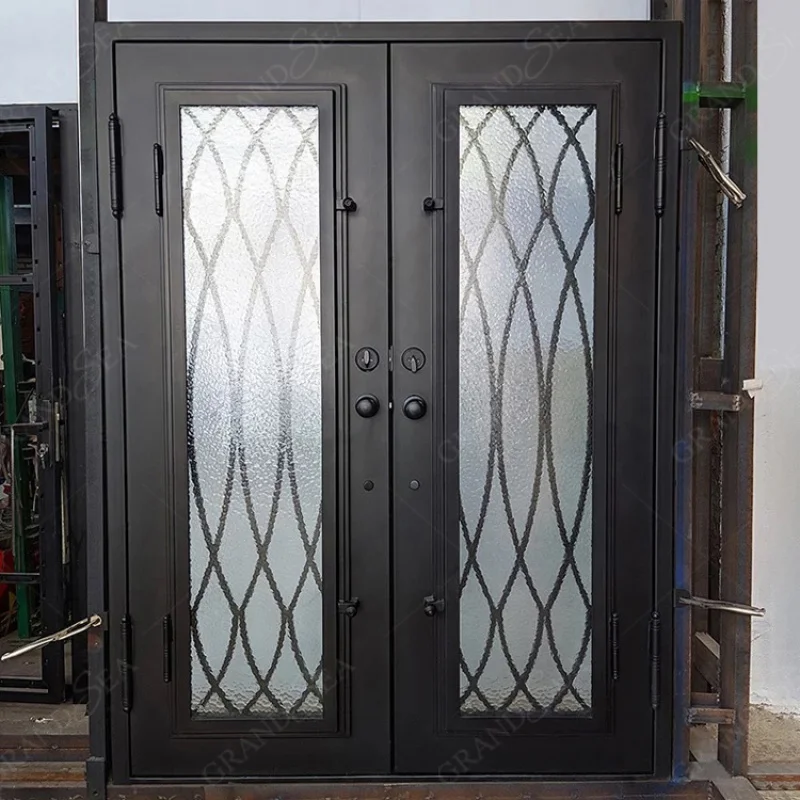 Custom. Safety By Design Iron Entrance By Vietnam Wrought Iron And Glass Entry Door