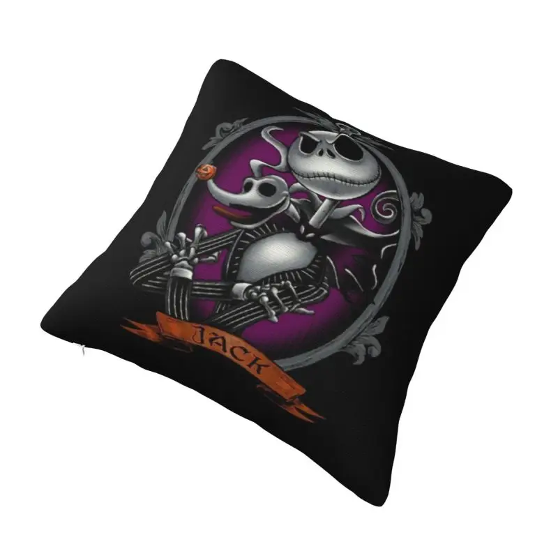 Custom Halloween Jack Skellington Luxury Throw Pillow Cover The Nightmare Before Christmas Sofa Cushion