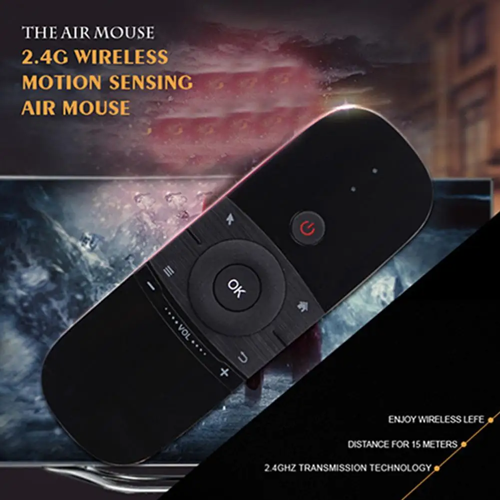 2,4g Wechip W1 Air Mouse teclado inalámbrico Control remoto Ir aprendizaje remoto detección de movimiento de 6 ejes para Tv Android Tv Bo O5z0