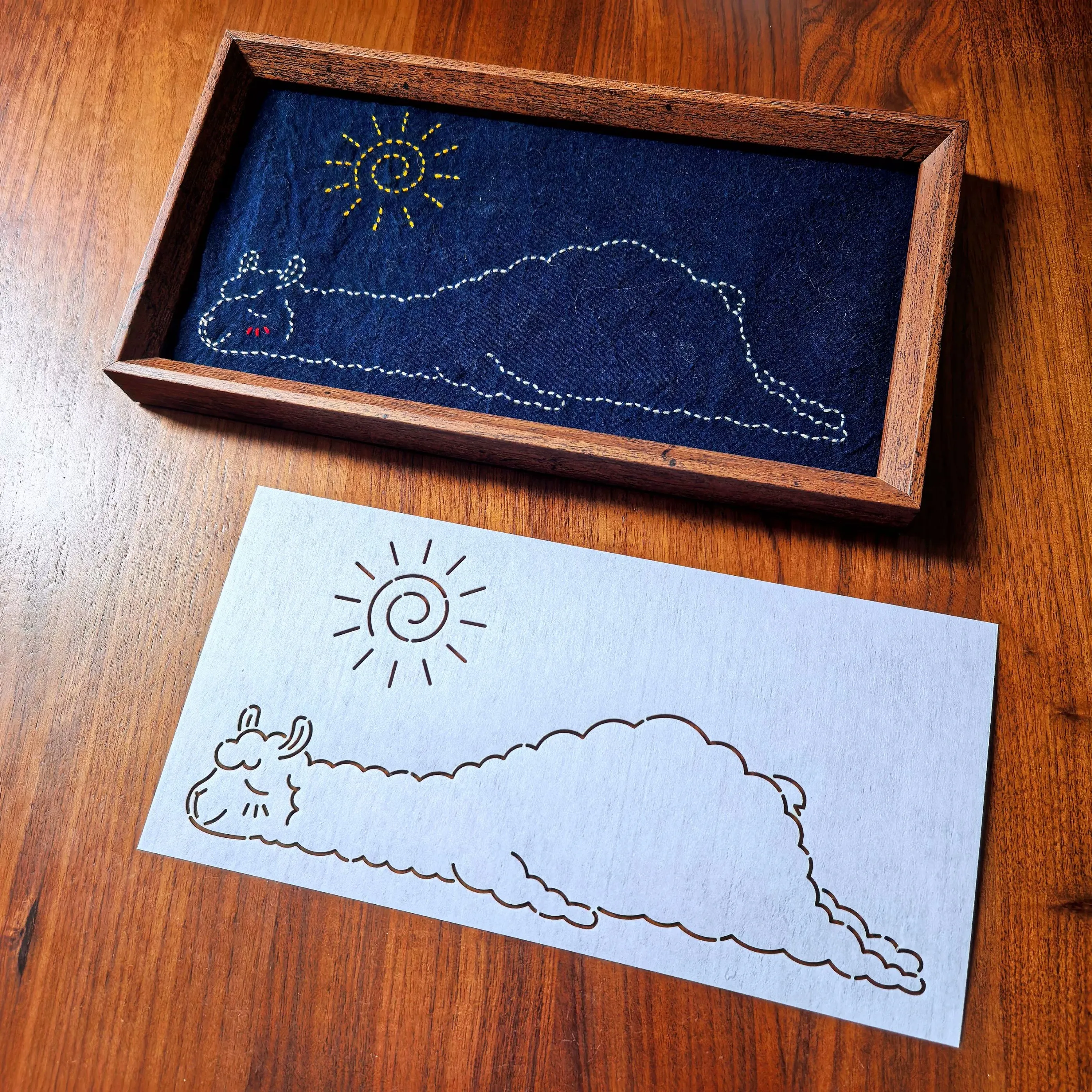 قالب خياطة اللحف القابل لإعادة الاستخدام لنقل الأنماط إلى مجموعة استنسل ساشيكو الاحترافية من القماش مع تصميم اللاما #3