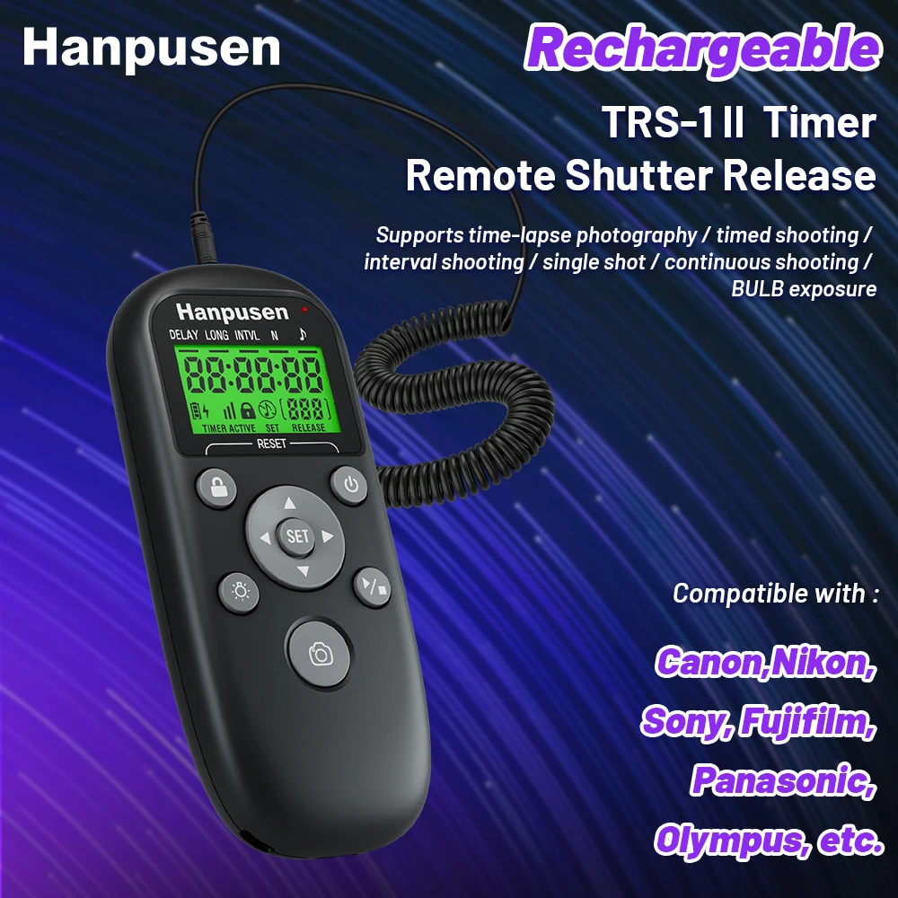 Upgraded USB-C Rechargeable Camera Timer Remote Shutter Rele