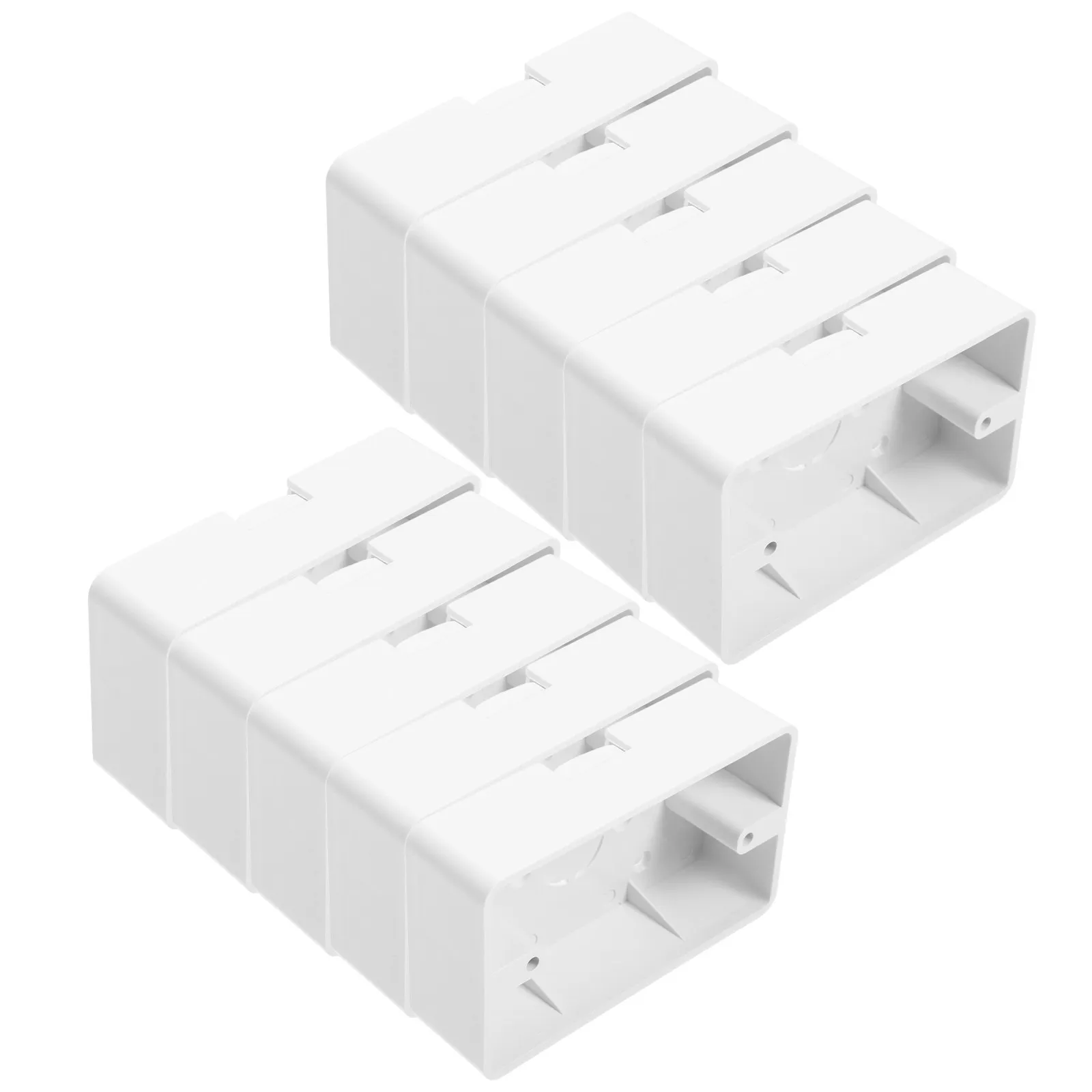 10 Pcs Electrical Outlet Boxes Plastic Socket for Loose Sockets Wall Mounted Industrial ABS
