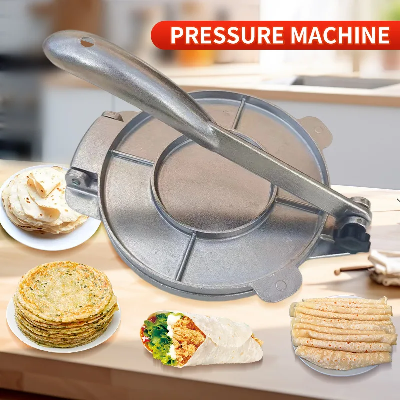 

Stainless Steel Press - Heavy Duty Manual Press for Tortillas, Dumplings, Bread and Sandwiches, Easy to Carry for Home Use