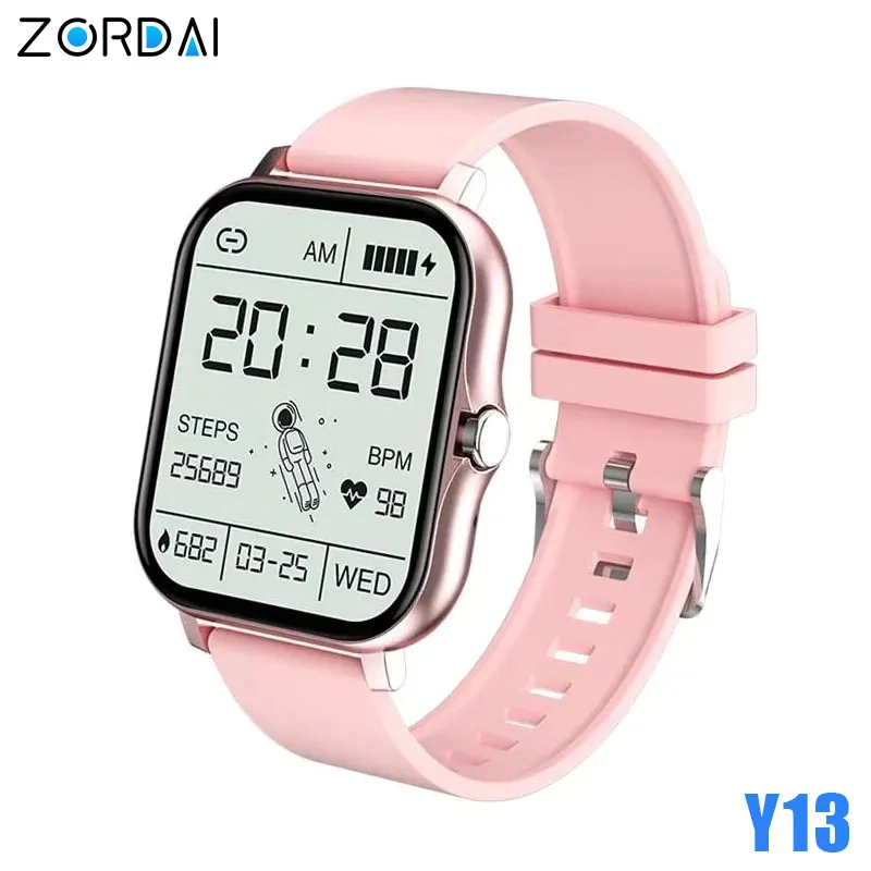 

Zordai Y13 Smart Watch For Men Women Full Touch Screen Wristwatch Wearable Smartwatch Bluetooth Call Sport Fitness Calorie Track