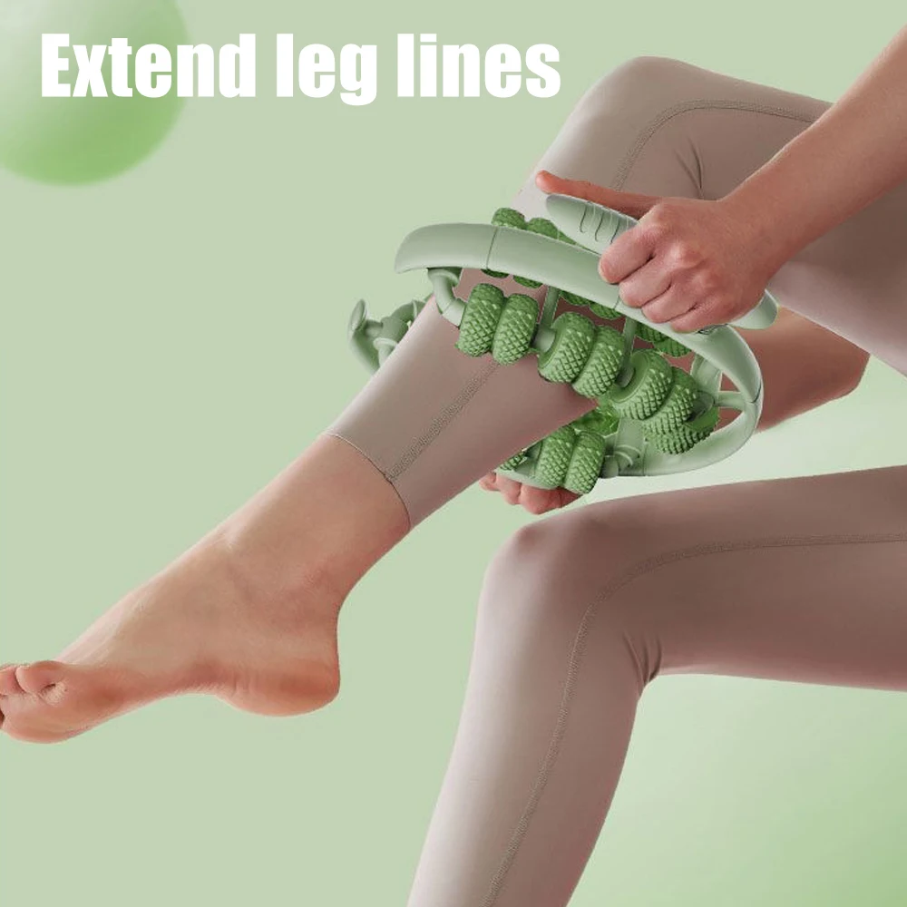 

1pc Cellulite Roller for Thighs and Legs, 26 Wheels Roller for Legs Lymphatic Massage Clamp Shin Roller To Relieve Soreness