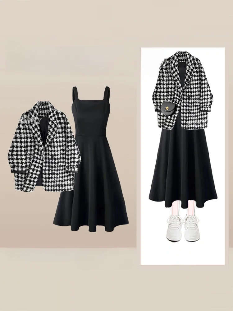 Retro Plaid Suit Ja…